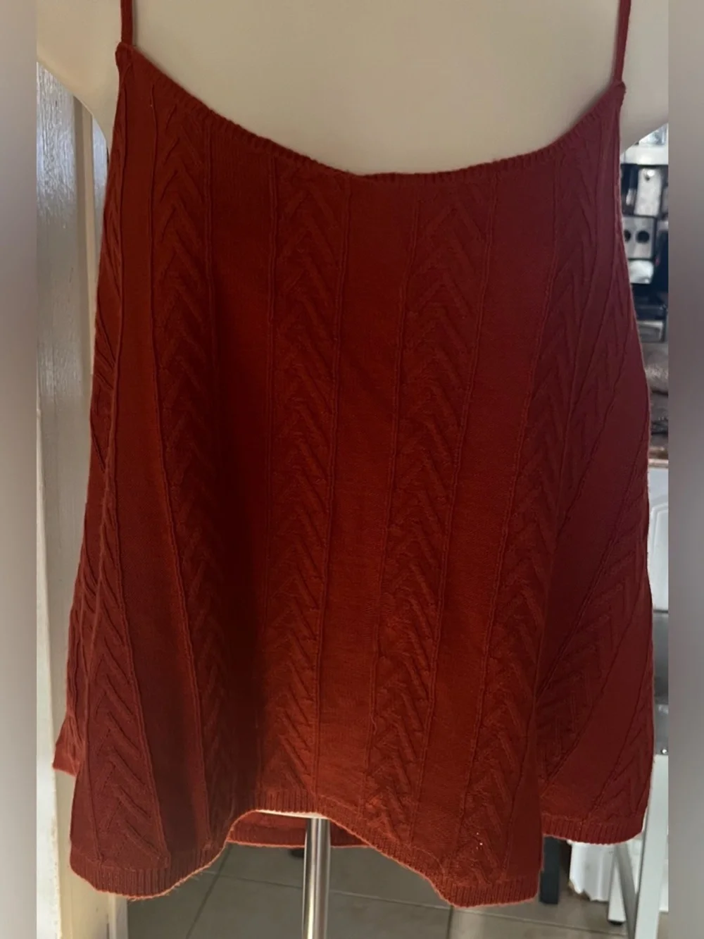 Anthropologie Rust Orange Knit Cami - Picture 2 of 3